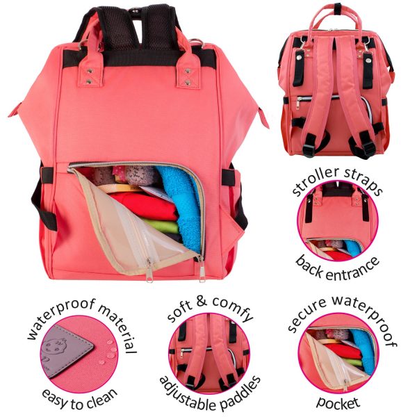 Geanta Rucsac Pentru Bebelusi Copii Si Mamici Genta Dama Roz Cld Innovating Premium Quality Diaper Backpak With Changing Pad