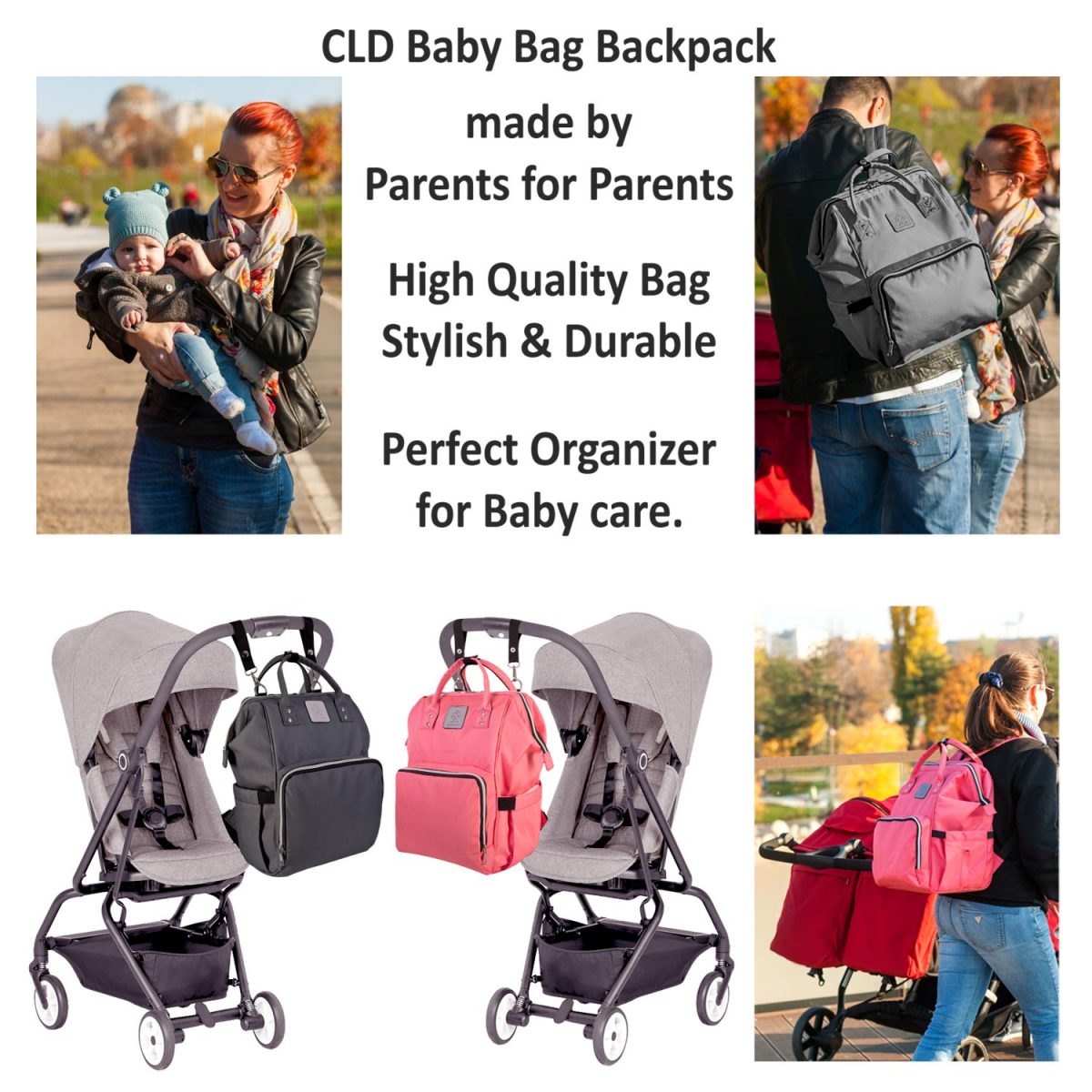 Geanta Rucsac Pentru Bebelusi Copii Si Mamici Genta Dama Roz Cld Innovating Premium Quality Diaper Backpak With Changing Pad