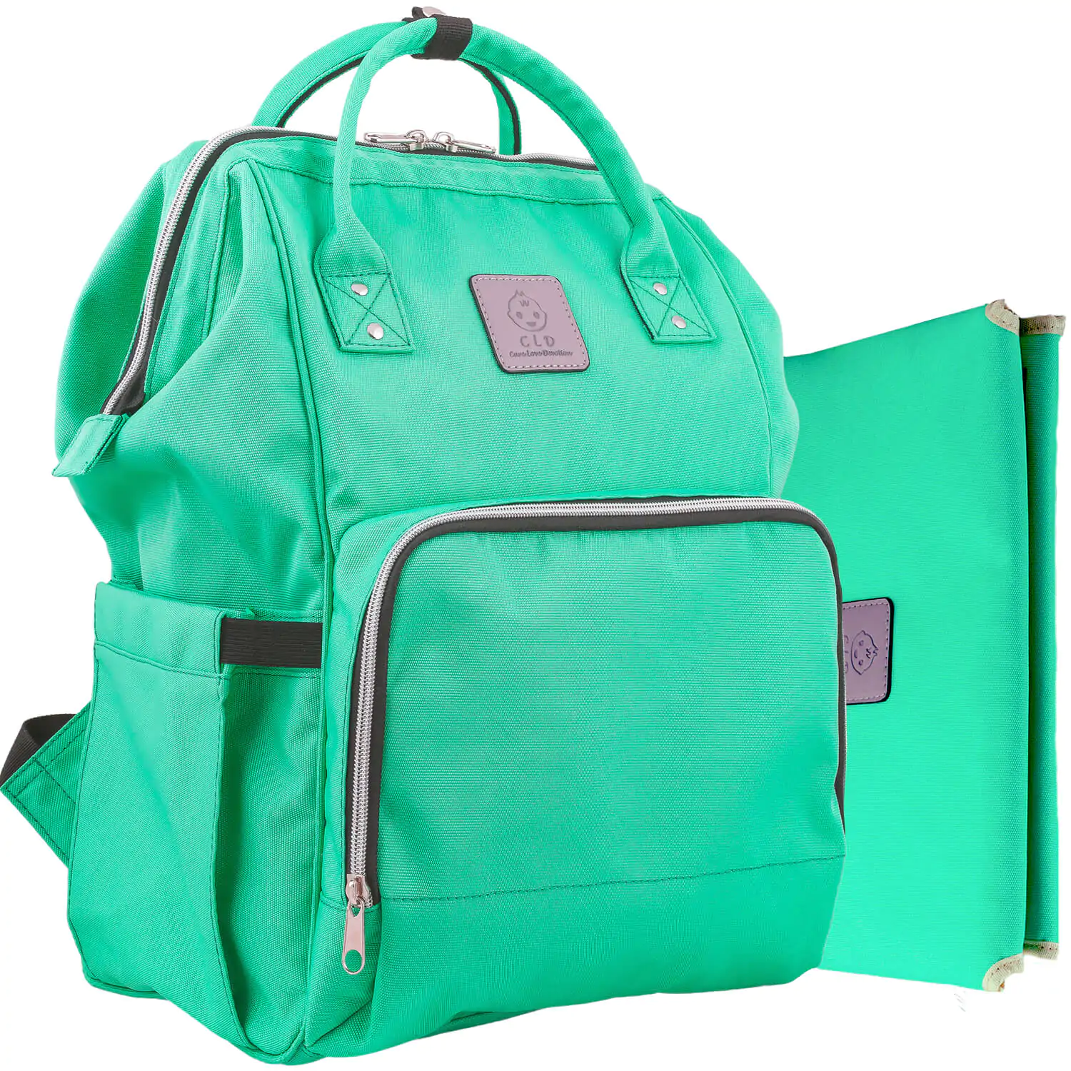 Compartimentare rucsac mamici travel organizer verde