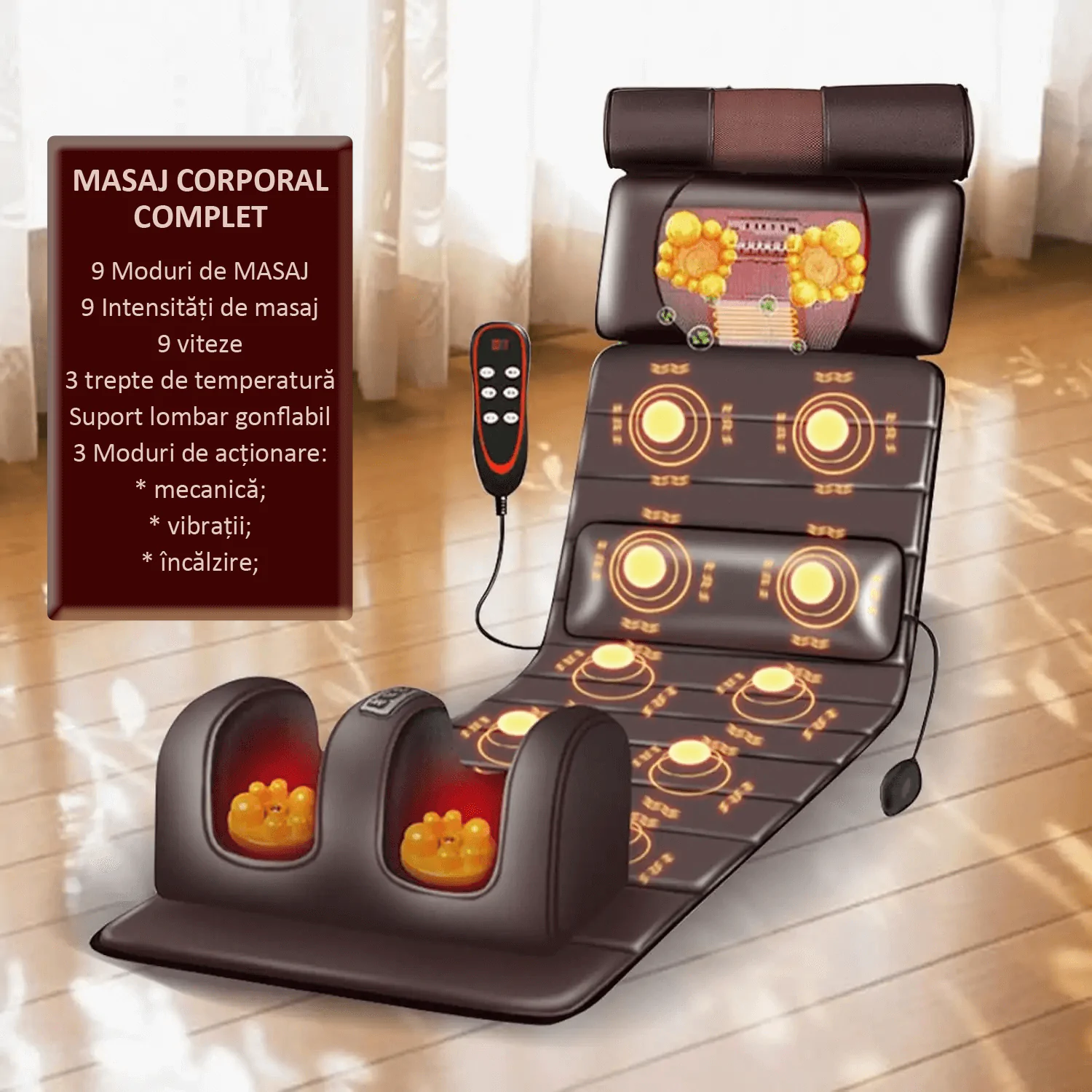 Saltea Multifuncțională pentru Masaj Complet Shiatsu CLD – 9